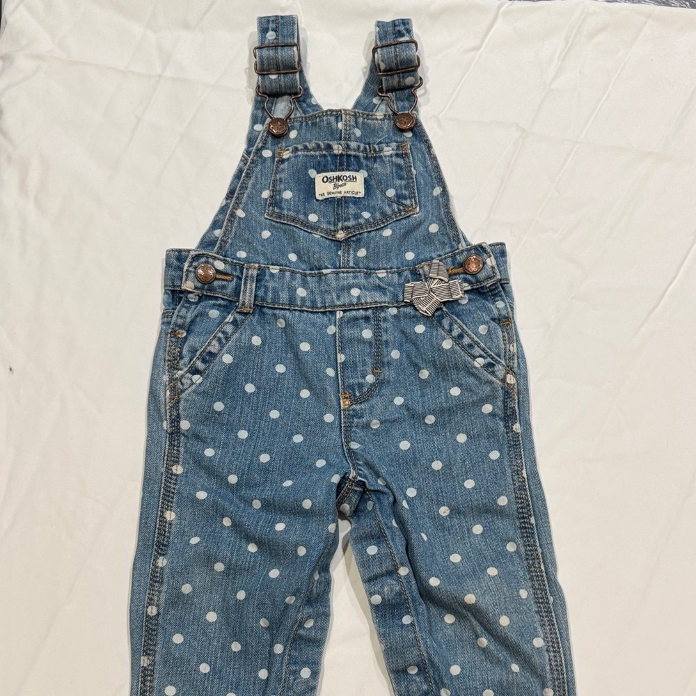 OshKosh B'gosh Blue Polka Dot Overalls